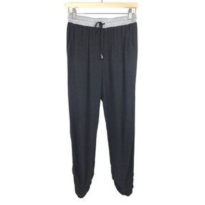 Splendid Black & Gray Ruched Ankle Joggers Size Small